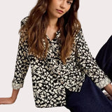 White Stuff Sophie Printed Shirt In Black Print