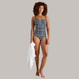White Stuff Splash Control Swimsuit In Navy Multi