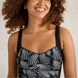 White Stuff Splash Tankini Top in Black Multi