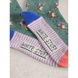 White Stuff Stripe Ankle Sock In Teal