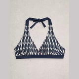White Stuff Sunshine Reversible Swim Bikini Top In Navy Multi