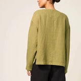 White Stuff Tabby Linen Jacket Green