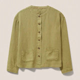 White Stuff Tabby Linen Jacket Green