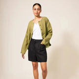 White Stuff Tabby Linen Jacket Green