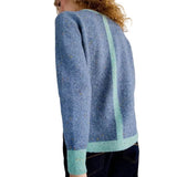 White Stuff Talia Crew Neck Nep Jumper In Mid Blue