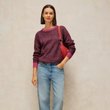 White Stuff Talia Nep Jumper In Plum Multi