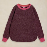 White Stuff Talia Nep Jumper In Plum Multi