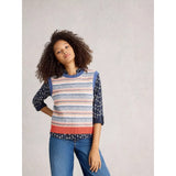 White Stuff Tara Texture Tank In Multi