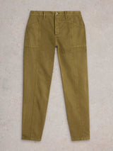 White Stuff Thea Trousers in Khaki Green