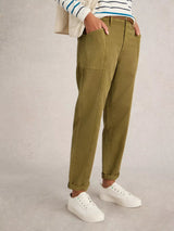 White Stuff Thea Trousers in Khaki Green
