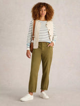 White Stuff Thea Trousers in Khaki Green