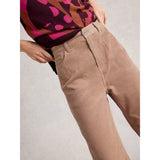 White Stuff Tia Cord Wide Leg Crop In Natural