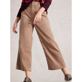 White Stuff Tia Cord Wide Leg Crop In Natural