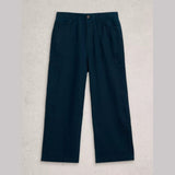 White Stuff Tia Linen Wide Leg Crop In Dark Navy