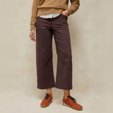 White Stuff Tia Wide Leg Crop Jean In Dark Brown