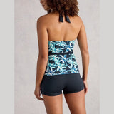 White Stuff Valley Control Tankini Top In Navy Print
