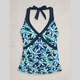 White Stuff Valley Control Tankini Top In Navy Print