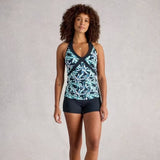White Stuff Valley Control Tankini Top In Navy Print