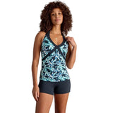 White Stuff Valley Control Tankini Top In Navy Print