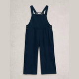 White Stuff Vivian Linen Relaxed Dungaree In Dark Navy