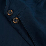 White Stuff Vivian Linen Relaxed Dungaree In Dark Navy