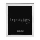 Widdop and Co Impressions Frame Silver Plated Flat Edge  8X10