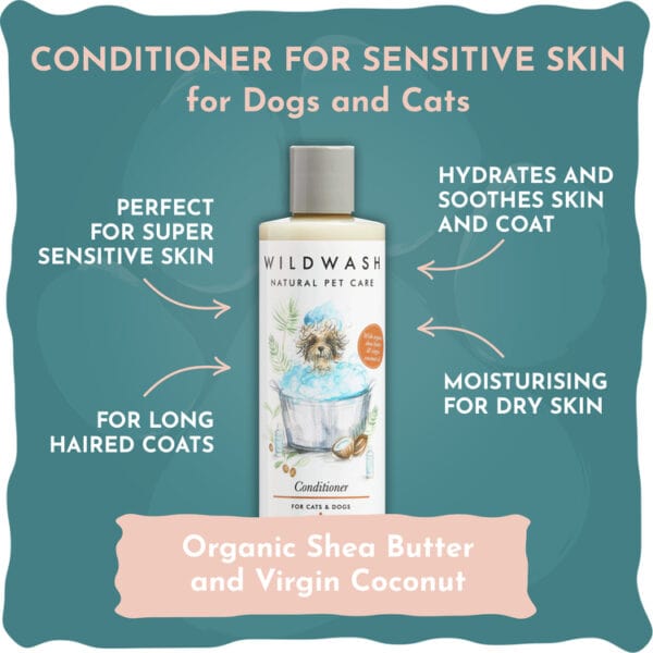 WildWash Conditioner For Sensitive Skin For Dogs and Cats 250ML