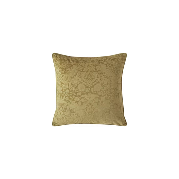 William Morris At Home Strawberry Thief Embossed Cushion In Cider
