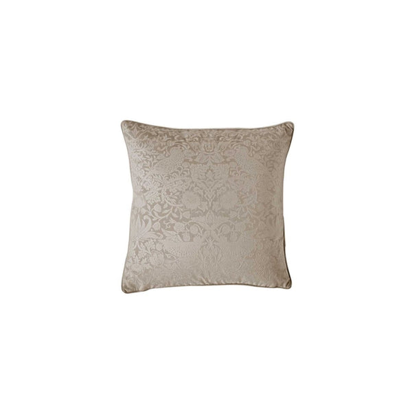 William Morris At Home Strawberry Thief Embossed Cushion In Porcini