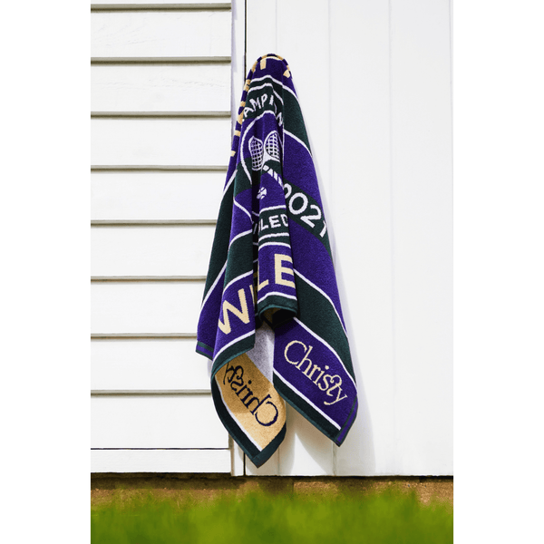 Wimbledon Championship Towel 2021 in Green/Purple