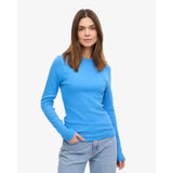 Colorful Standard Women Organic Rib LS T-Shirt In Pacific Blue