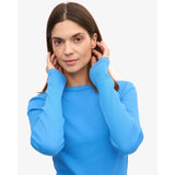 Colorful Standard Women Organic Rib LS T-Shirt In Pacific Blue
