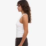 Colorful Standard Organic Rib Tank Top In Optical White