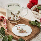 Wrendale Desgins 'Winter Friends' Donkey & Robin Mug And Coaster Set
