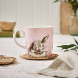 Wrendale Designs Bathtime' Rabbit Large Mug In Pink