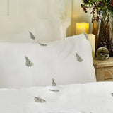 Wylder Winter Forest SINGLE Duvet Set In White/Forest Green