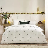 Wylder Winter Forest SINGLE Duvet Set In White/Forest Green