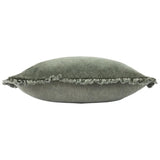 Yard Bertie Washed Cotton Velvet Cushion Moss