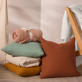 Yard Lark Muslin Crinkle Cotton Cushion Eucalyptus