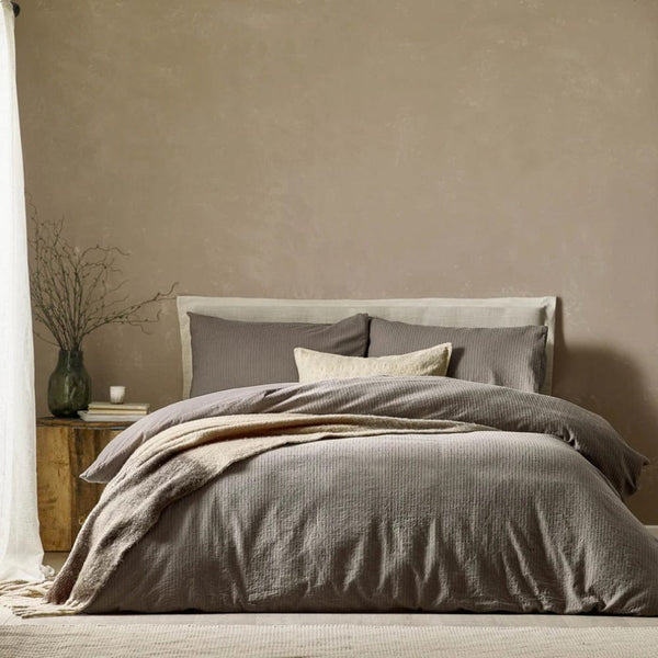 Yard Malton Stripe 100% Cotton Duvet Cover Set -Double