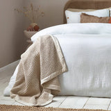 Yard Lark Cotton Muslin Duvet Cover Set White