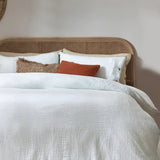 Yard Lark Cotton Muslin Duvet Cover Set White