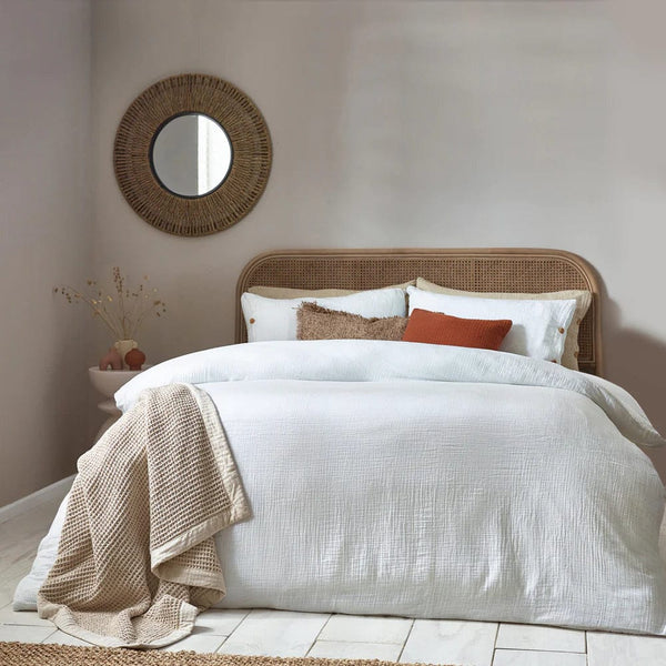 Yard Lark Cotton Muslin Duvet Cover Set White