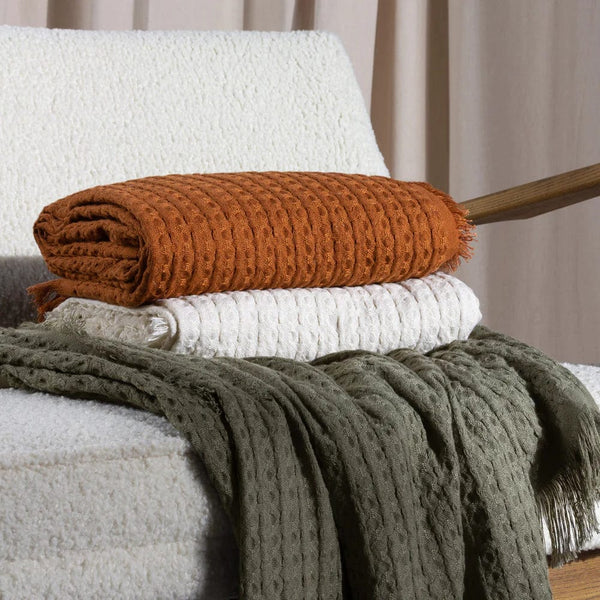 Yard Abel Waffle Throw Pecan 130x180cm