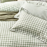 Yard Barton Gingham Check Duvet Cover Set Forest - Double