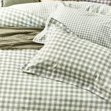 Yard Barton Gingham Check Duvet Cover Set Forest - Single