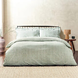 Yard Barton Gingham Check Duvet Cover Set Forest - Single