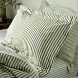 Yard Hebden Cotton Stripe Olive Bedding Set Double