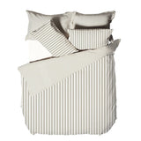 Yard Hebden Mélange Stripe 100% Cotton Duvet Cover Set Natural