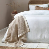 Yard Lark Cotton Muslin Duvet Cover Set White - Double